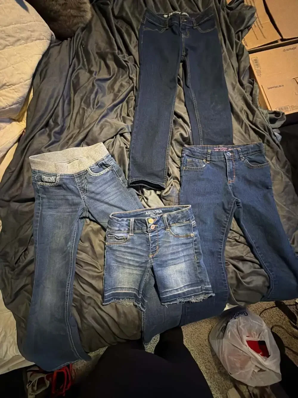 Girls Size 8 Assorted Denim jeans and shirts